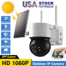HD 1080P Outdoor Wireless Solar Powered IP Camera WiFi Security Night Vision Cam