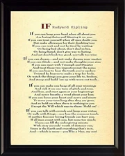 Rudyard Kipling If You Can Print Picture or Framed Wall Art