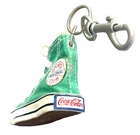 VINTAGE COCA-COLA ORIGINAL SPORTS CLUB GREEN HIGH TOP  CANVAS SNEEKER KEY CHAIN