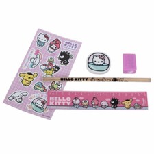 Hello Kitty 6pc Papeterie Set, Anniversaire, Noël Cadeau Marchandise Officielle