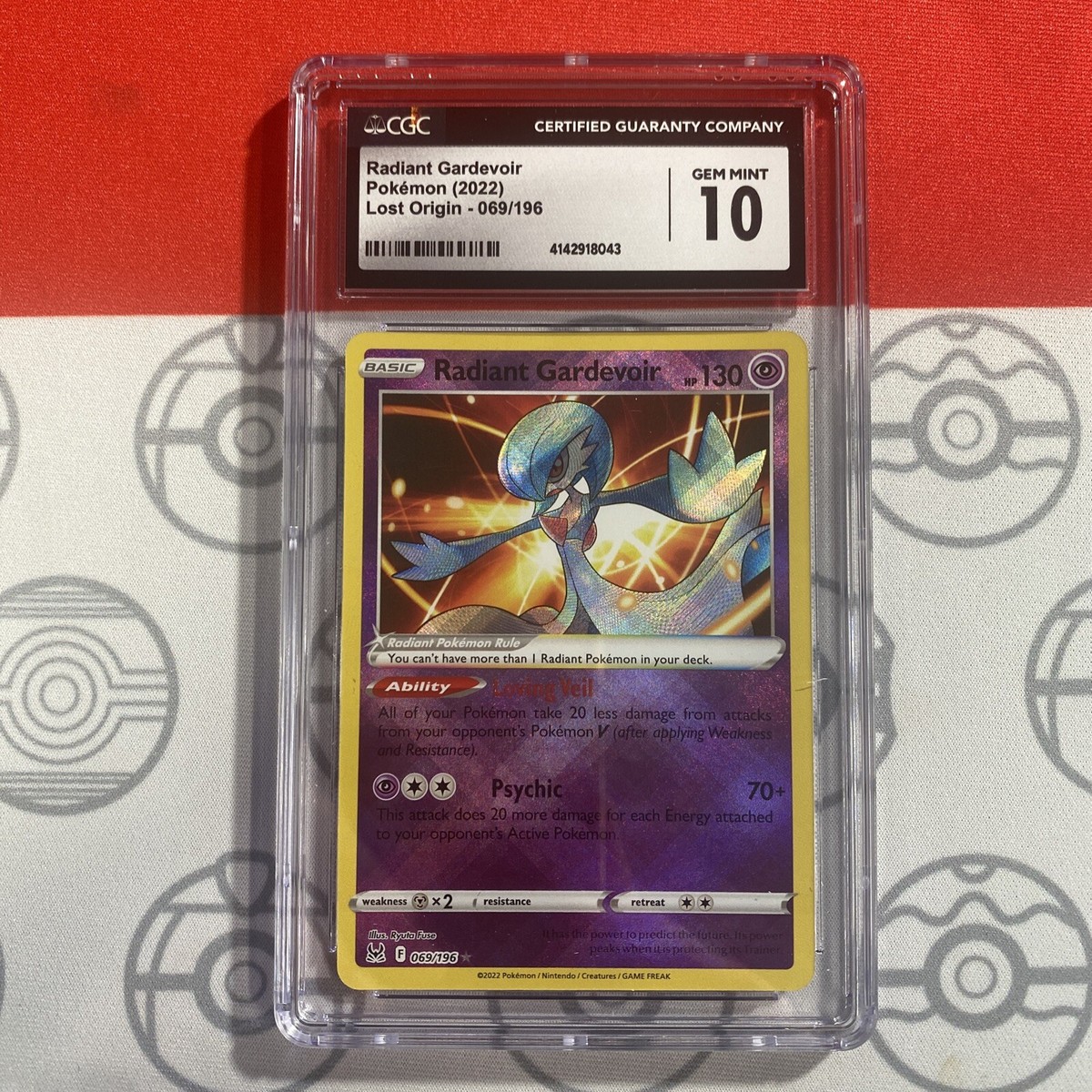 NEW CGC 10 Radiant Gardevoir 2022 Pokemon SWSH Lost Origin 069/196