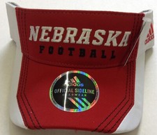NCAA Nebraska Cornhuskers Adidas Adult Adjustable Fit Sun Visor NEW 