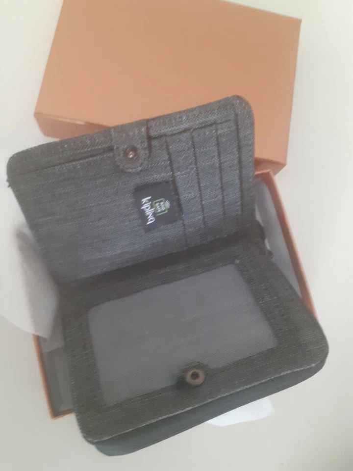 PORTAFOGLIO DONNA KIPLING money love pouch case GRIGIO SCURO nd prima Charcoal K - Immagine 4 di 4