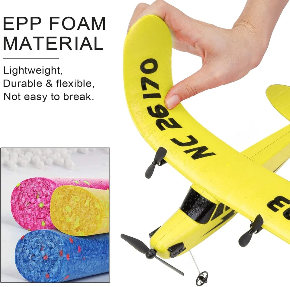 RC Plane Remote Control 2.4GHz 2Channel RC Airplane Built in 6Axis Gyro for Kids - Image 4 of 4