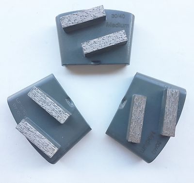 New 3PK 30/40 Medium Bond HTC Quick Change Diamond Floor Grinding Segments