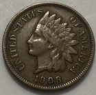 1908 - Indian Head Cent - Nice Detail - Exact Coin Imaged #IND49