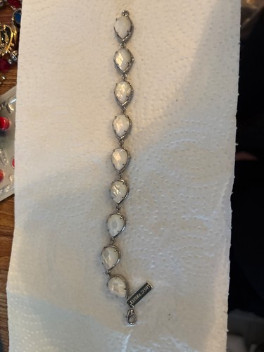 kendra scott bracelet silver iridescent
