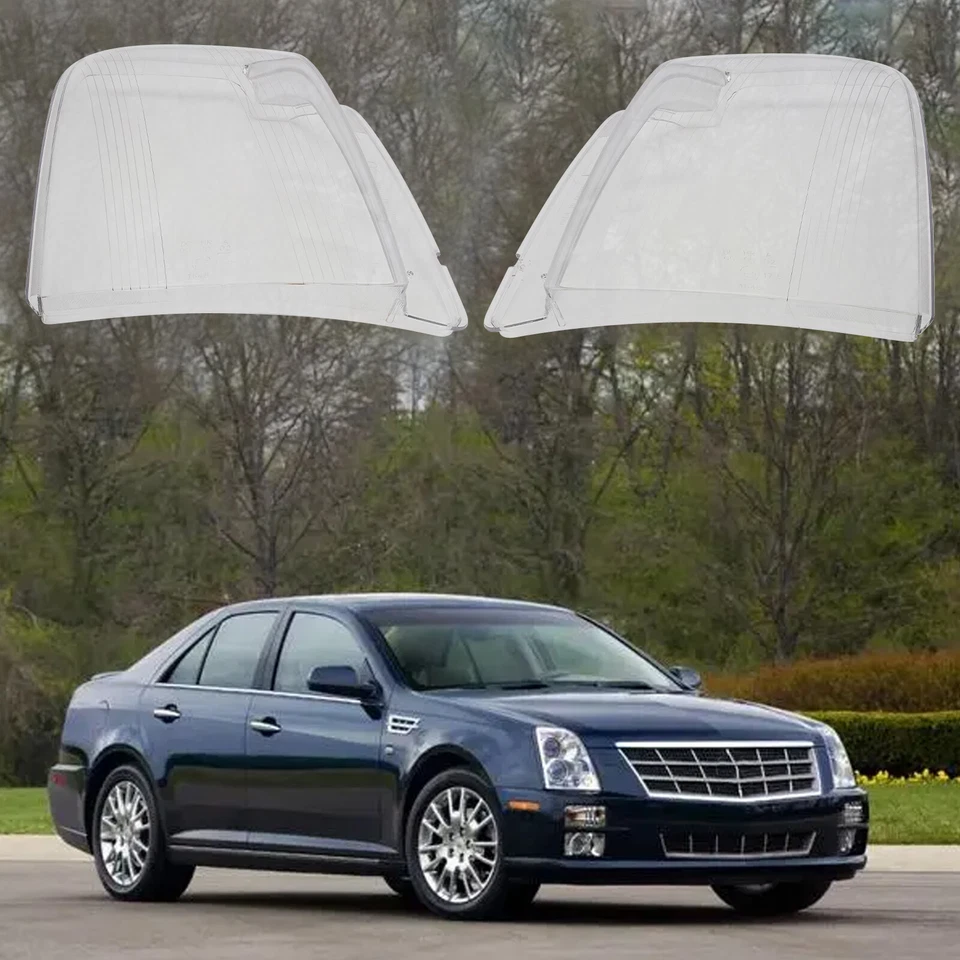 Left & Right Headlight Covers For Cadillac STS 2005-2011/STS-V 2006-2009 - Image 3 of 4