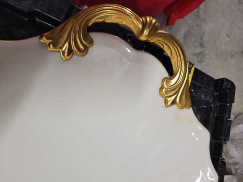 LENOX Serving Platter with Gold Trim & Handles 16" EUC - Picture 3 of 6