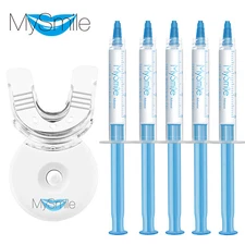 MySmile Teeth Whitening Kit 5PC Gel 5LED Light Accelerator With Silicone Tray