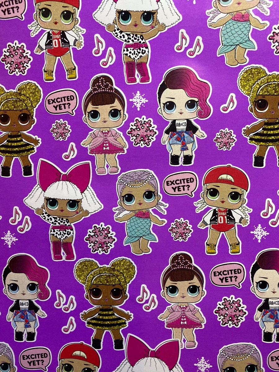 Lol doll sales christmas wrapping paper