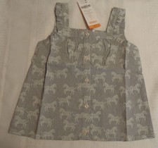 Gymboree Animal Party Zebra Button Front Summer Top Shirt Size 4 5 6 Choice NWT