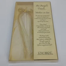 Vintage Encore An Angel's Touch Mother In Law Feather Ornament & Poem