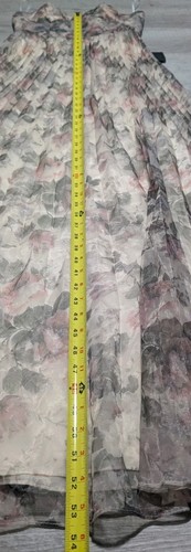 Lulu's Most Beautiful Day Ivory Multi Floral Print Organza Maxi Dress Sz 6 - Picture 15 of 17