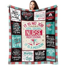 Valentines Day Nurse Appreciation Week RN Gifts Throw Blanket 60x50 Inch