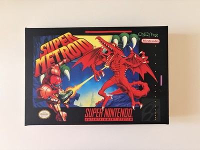 Super Metroid LUMINART Nintendo SNES Box Art Lampe Deko Leuchte USB