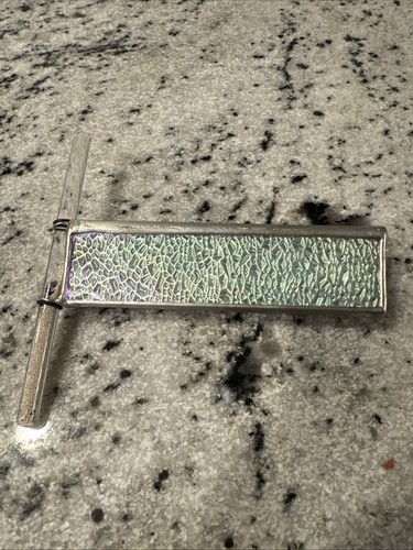 Vintage Stained Glass Handmade Triangle Kaleidoscope Oil Wand Tube Stars - Afbeelding 1 van 8