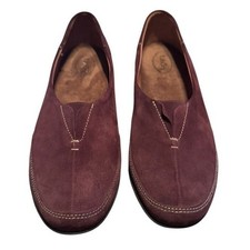 Taos Suede Slip On Flats Burgundy Wine Comfort Shoes Womens 41