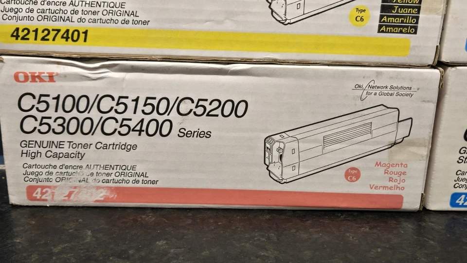 Oki C5100 / C5150 / C5200 / C5300 / C5400 Series Set of 4 KYCM Toner Cartridge - Image 4 of 4
