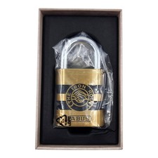 Abus Commemorative Iron Rock Brass Padlock New in Box Limited Edition Rare