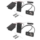 2X Electric  Pickup Piezo Preamp Accessory with Active Tone System Brass R2V5