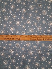 31" X 45" blue white cotton blend fabric