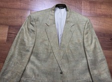 VTG USA Brooks Brothers Sport Coat Men s 46R Herringbone Blazer Wool Silk Linen