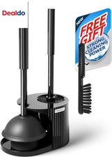 2 in 1 Toilet Plunger and Brush Set, Toilet Bowl Cleaning Combo, Groove Gap Brus