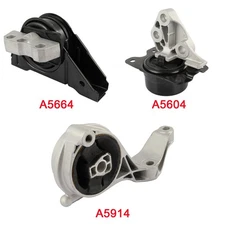 3Pcs Engine Motor Mount & Auto Transmission Mount for Saturn Vue 2009-2010 2.4L