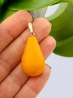 Vintage Soviet Pendant Necklace Natural Amber Sterling Silver 875 Jewelry Women'