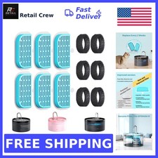 GIOTOHUN Cat Water Fountain Filter: 12 Cat Fountain Filter Replacement 6 Pi...