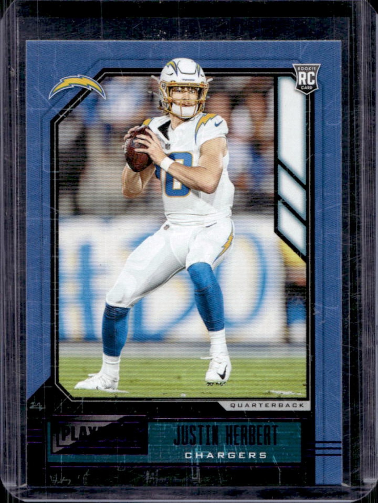 2020 Panini Playbook Justin Herbert RC Purple Rookie #103 Chargers