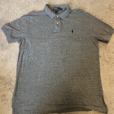 Polo Ralph Lauren Men's Classic Fit Cotton Polo Shirt Gray Short Sleeve Sz XL