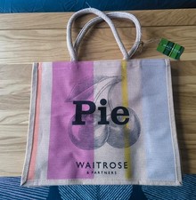 Waitrose Cherry Pie Tote Bag Shopping Juco Tote Bag Pudding New 2025 (with Tags)