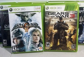 Xbox 360 S CONSOLE BUNDLE-20 Games/DJ Turntable-2 Controllers-Model 1439-KINECT