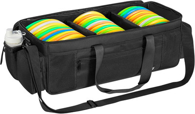 Disc Golf Storage Bag Durable Large Capacity with Dividers and Multi Side Pocket