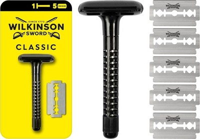 Wilkinson Sword Classic Men's Razor with 5 Razor Blades