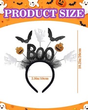 Cute Halloween Headband BOO Ghost Headband Sparkling Halloween Headbands for