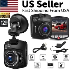 Full HD 1080P Dash Cam with Night Vision and G-Sensor for Front/Rear Use