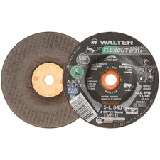 Walter 15L843 4-1/2x5/8-11 Flexcut Mill Scale Spin-On Grinding Wheels