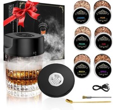 Electric Whiskey Smoker Kit Built-in Lighter Rechargeable No Butane Needed, w