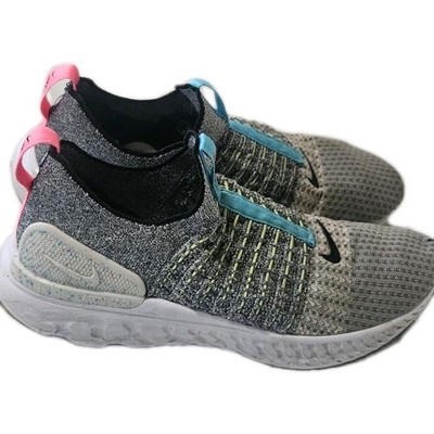Nike React Phantom Run Flyknit 2 Grey/Flash Crimson Mens s 10.5 Running Sneakers