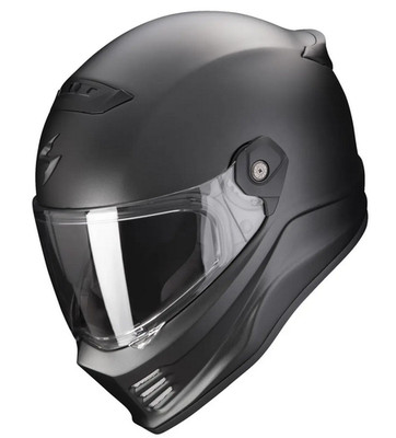 Scorpion Covert FX Fighter Integralhelm Schwarz Matt inkl. getöntem Zusatzvisier
