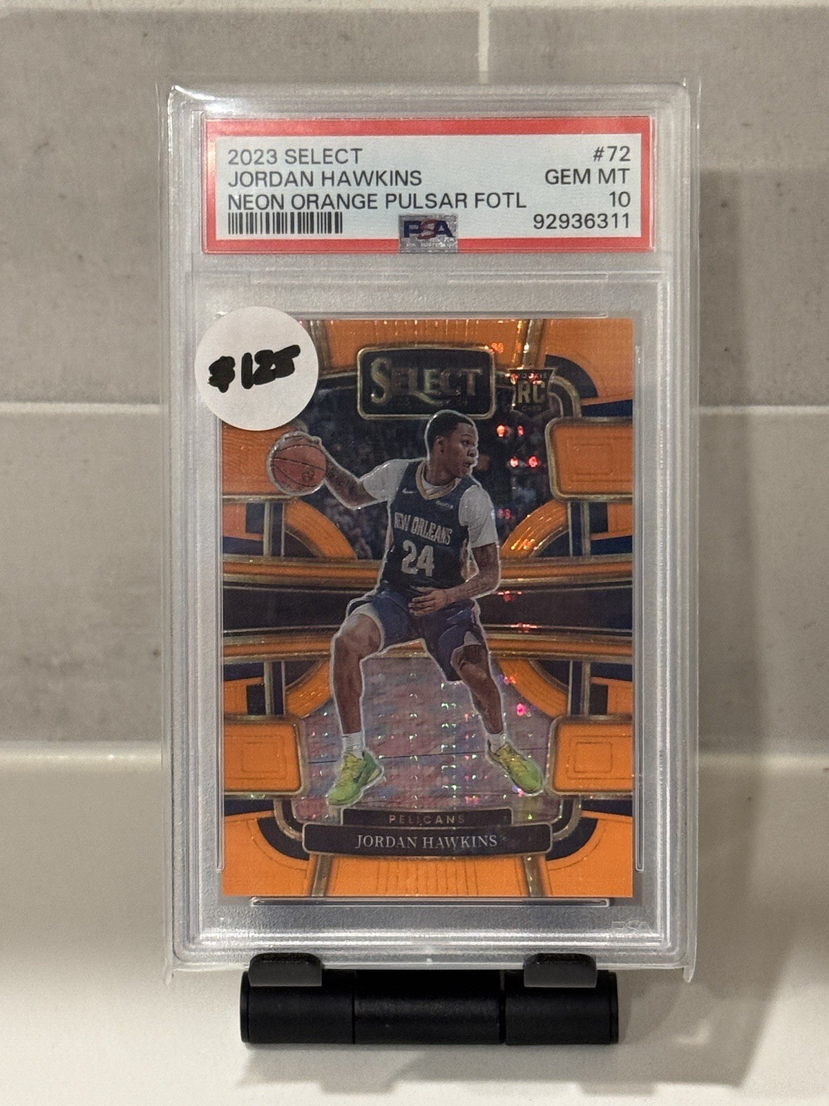 2023 Select Jordan Hawkins Concourse Neon Orange Pulsar FOTL /15 PSA 10