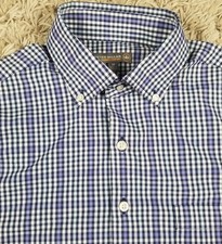 Peter Millar Summer Comfort Gingham Button Up Down Shirt Performance Stretch M