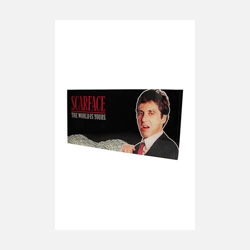 THE World IS Yours Hintergrund Schwarz Glasposter 60X30 Scarface-image