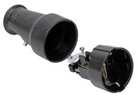 Gummikupplung Kopp IP20 250V 16A Schwarz Bruchfest Sebs 180716003