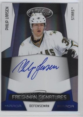 2010 Certified Freshman Signatures Mirror Blue /100 Philip Larsen Rookie RC 0c2