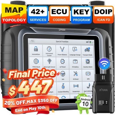 XTOOL D8W Wireless Bidirectional Scanner Key Programmer Topology Diagnostic Tool