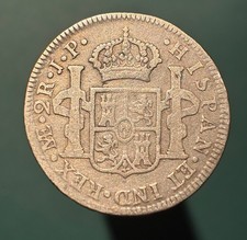 XF  -  Peru Lima  - 2 Reales - 1821 -   Attractive Silver Coin!